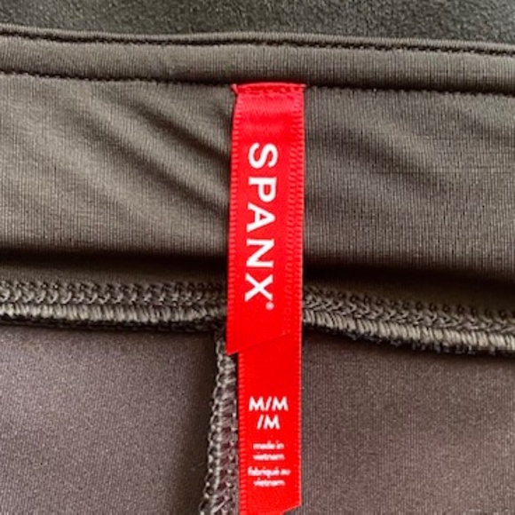 NWT SPANX Faux Suede Leggings Pants CHOCOLATE BROWN size S M or L Slimming Fun - Picture 4 of 4